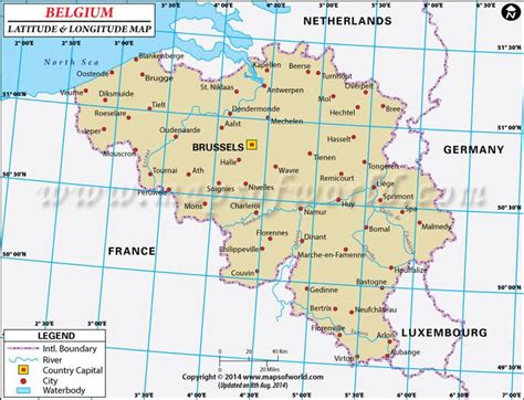 belgium capital latitude and longitude